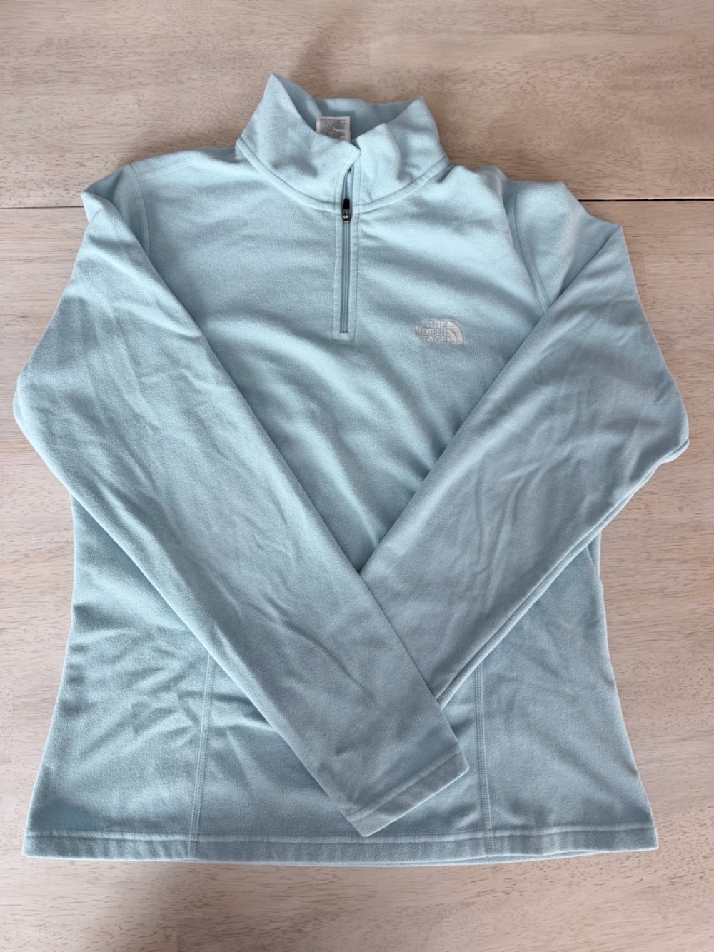 The North Face Women's Pale Blue Quarter-Zip Fleece Pullover